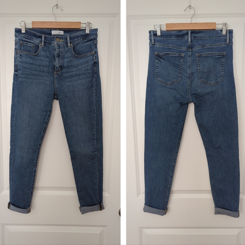 Loft Slim Fit Stretch Hi Rise Denim Jeans size 29